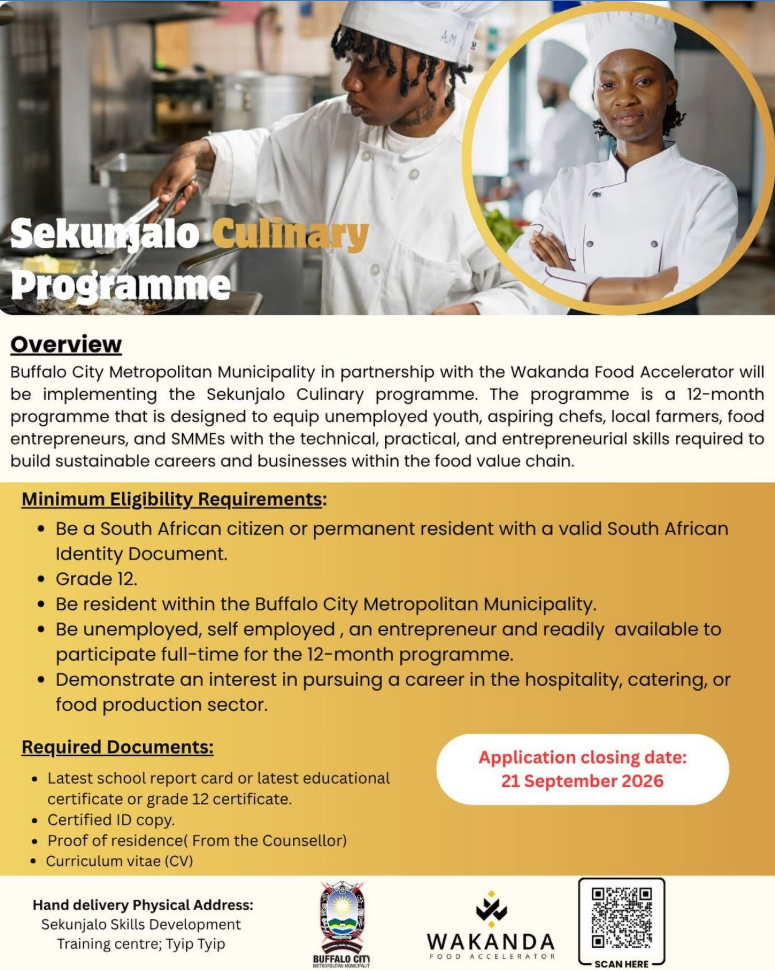 Sekunjalo Culinary Programme (12 months)