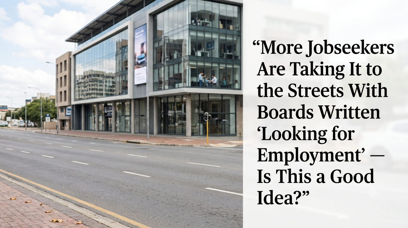 More Jobseekers Are Taking Their Search to the Streets, Cardboard Sign in Hand, Is This Actually a Good Idea?